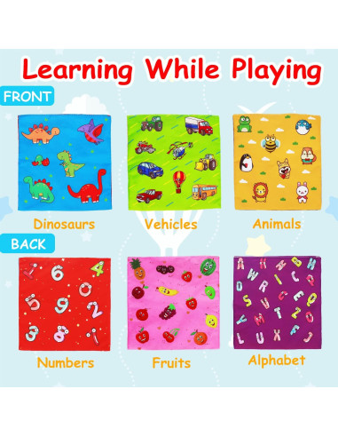 Juguete Sensorial Montessori Thremhoo Caja de Tejidos Bebés