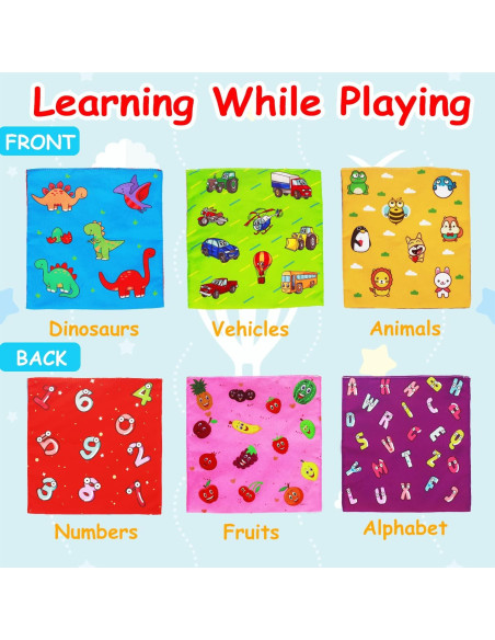 Juguete Sensorial Montessori Thremhoo Caja de Tejidos Bebés