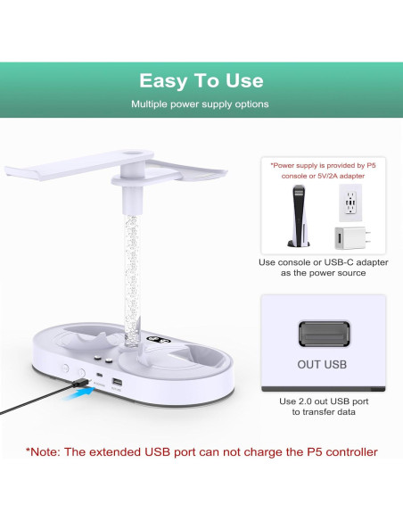 Soporte de Carga Vertical FastSnail para PS VR2 con RGB