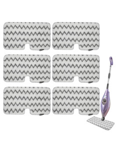 6 Almohadillas Reemplazo Microfibra Shark S3501 para Mop Vapor