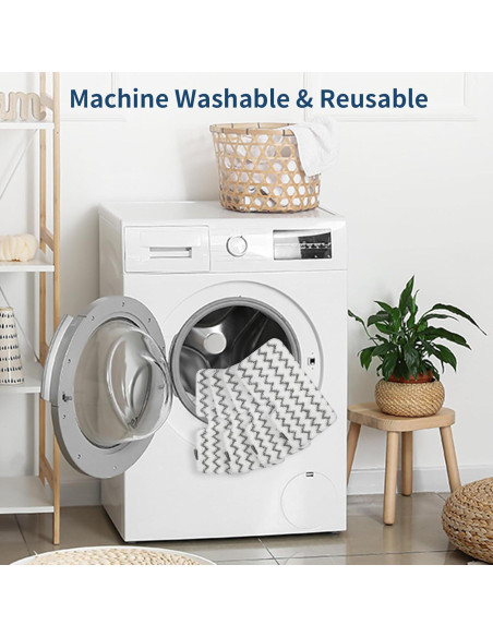 6 Almohadillas Reemplazo Microfibra Shark S3501 para Mop Vapor