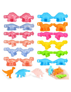 Set de 12 Moldes de Dinosaurios HyDren para Plastilina