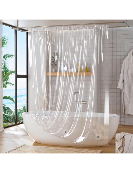 Forro de Ducha Extra Largo Titanker 72 x 213 cm Claro PEVA Forro de Ducha Extra Largo Titanker 72 x 213 cm Claro PEVA
