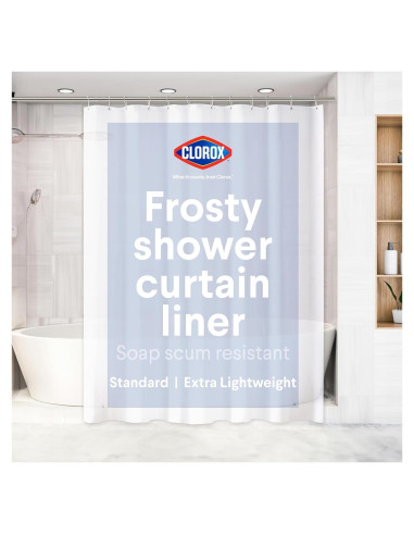 Cortina de Ducha Clorox 178x183 cm Impermeable PEVA