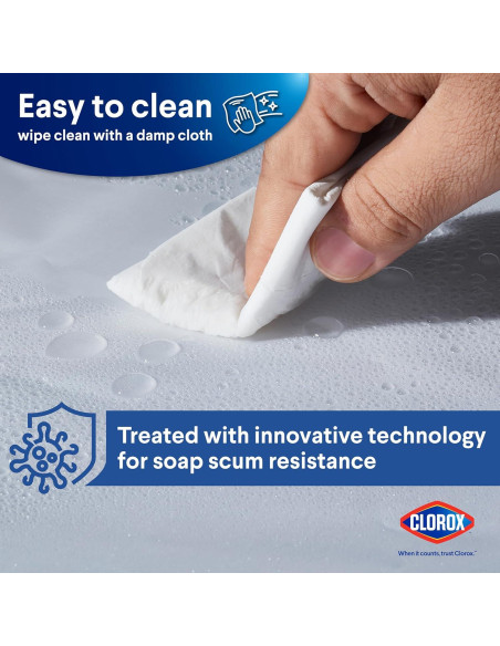 Cortina de Ducha Clorox 178x183 cm Impermeable PEVA