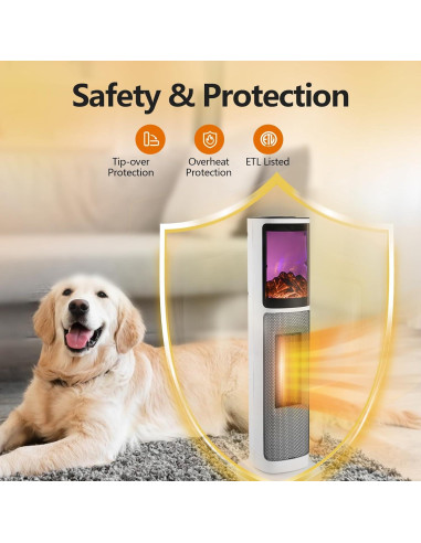 Calentador de espacio cerámico HINEIBER 750W/1500W con control remoto