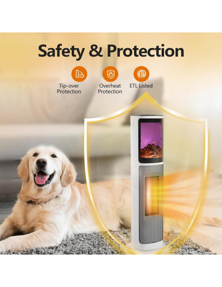 Calentador de espacio cerámico HINEIBER 750W/1500W con control remoto