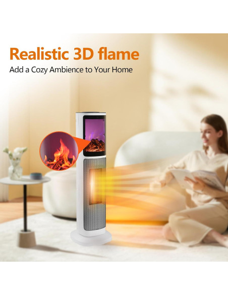 Calentador de espacio cerámico HINEIBER 750W/1500W con control remoto