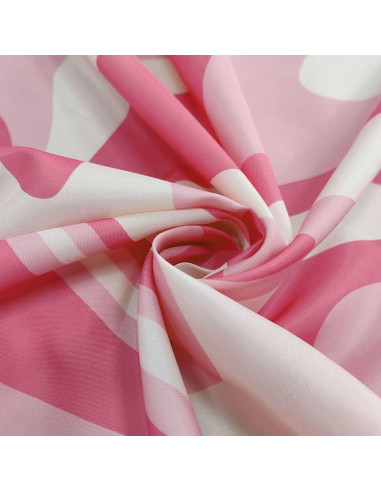 Cortina de Ducha Rosa Abstracta Retro Dongbei 182x182 cm
