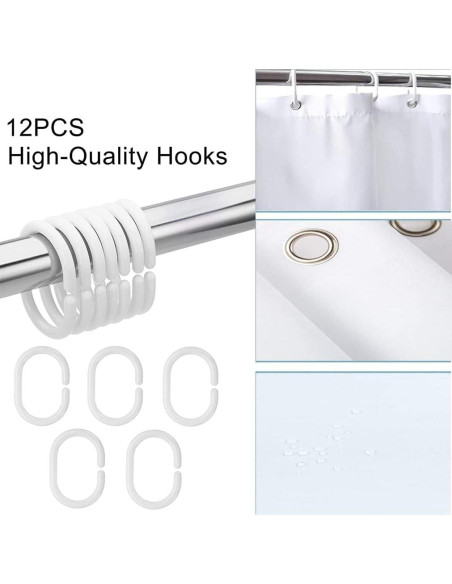 Cortina de Ducha Rosa Abstracta Retro Dongbei 182x182 cm