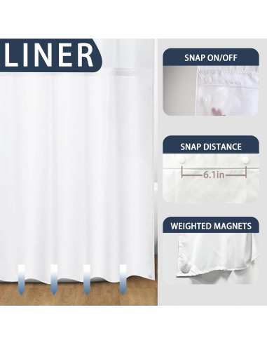 Cortina de Ducha Sin Gancho SSCRCUSLY Floral Azul 181x188 cm