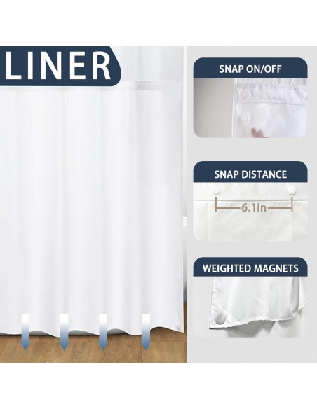 Cortina de Ducha Sin Gancho SSCRCUSLY Floral Azul 181x188 cm