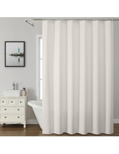 Cortina de Ducha Extra Larga Chyhomenyc Marfil 182x243 cm 2