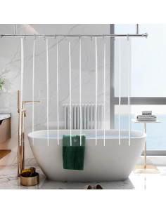 Cortina de Ducha YISURE 152x122 cm Impermeable PEVA Transparente 2