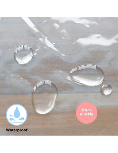 Cortina de Ducha YISURE 152x122 cm Impermeable PEVA Transparente