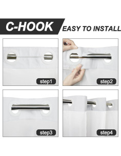 Cortina de Ducha AXURXUI Boho Negra 180x190 cm Impermeable 2