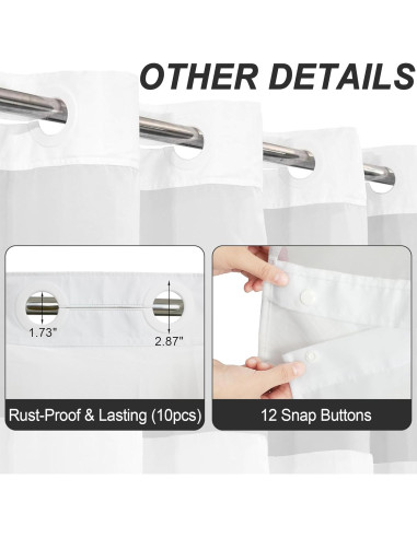 Cortina de Ducha AXURXUI Boho Negra 180x190 cm Impermeable