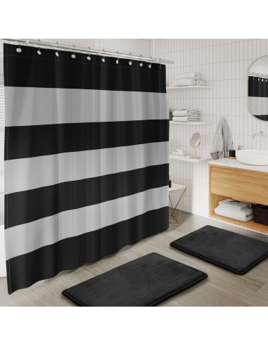 Juego de Baño Clara Clark 23 Piezas Microfibra Negro