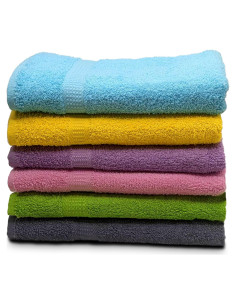 Toallas de Baño ZUPERIA 6 Paquetes 76x152 cm 100% Algodón