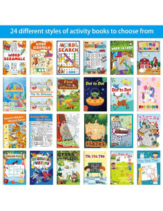 24 Mini Libros de Actividades Kalysky para Niños 4-12 Años 2