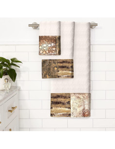 Conjunto de Toallas de Baño Zahari Home Zambia 3 Piezas Algodón 2