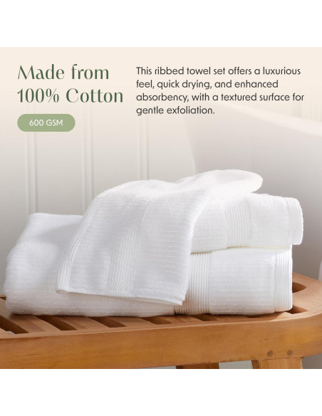 Juego de Toallas de Baño Springtree Home Mauro 6 Piezas Algodón Juego de Toallas de Baño Springtree Home Mauro 6 Piezas Algodón