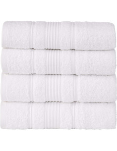 Juego de 4 Toallas de Mano Qute Home 100% Algodón Turco Blanco 2