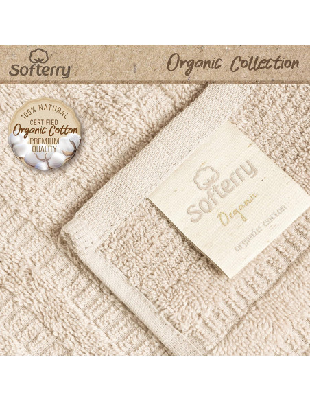 Juego de 2 Toallas de Baño Orgánicas Softerry 100% Algodón 500 GSM Juego de 2 Toallas de Baño Orgánicas Softerry 100% Algodón 500 GSM