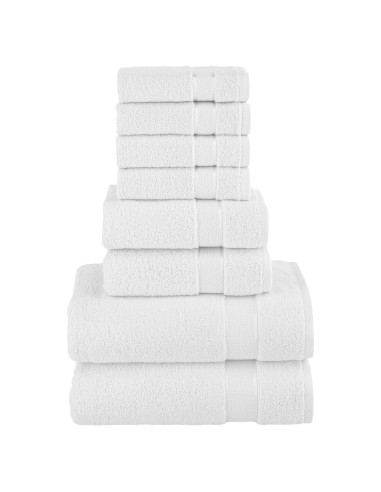Conjunto de Toallas Premium Elegante Comfort 8 Piezas Algodón Turco