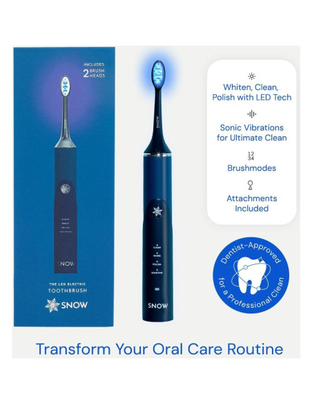 Cepillo de Dientes Eléctrico SNOW LED Blanqueador Azul Polar