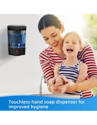 Dispensador Automático de Jabón SVAVO 600ml Sin Contacto Negro