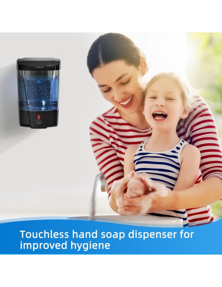 Dispensador Automático de Jabón SVAVO 600ml Sin Contacto Negro