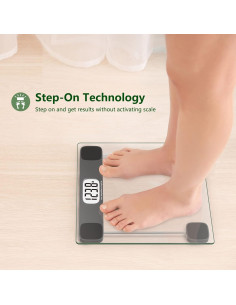 Báscula Digital ZOETOUCH 181 kg Vidrio Templado LCD Retroiluminada 2