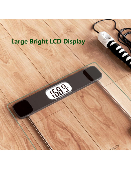 Báscula Digital ZOETOUCH 181 kg Vidrio Templado LCD Retroiluminada