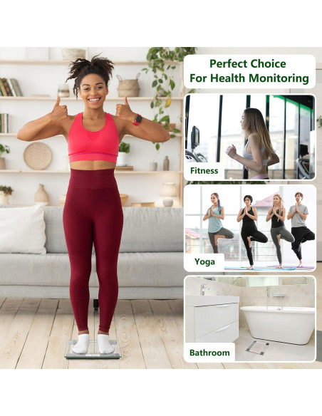 Báscula Digital ZOETOUCH 181 kg Vidrio Templado LCD Retroiluminada