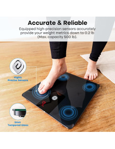 Escala de Baño Digital GE SC-500 Bluetooth 500lb Negro 2