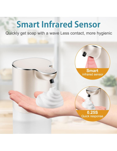 Dispensador Automático de Jabón Espumoso Cheftick 400ml