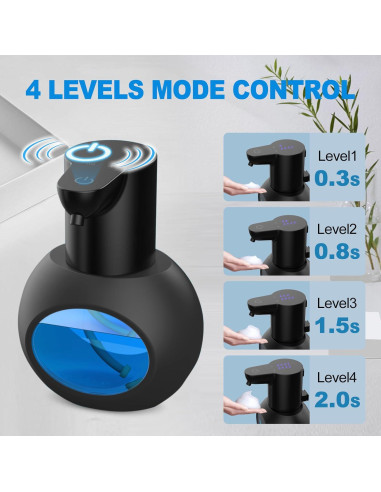 Dispensador Automático de Jabón Espumoso Aijialida 420ml Negro