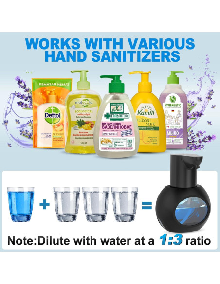 Dispensador Automático de Jabón Espumoso Aijialida 420ml Negro