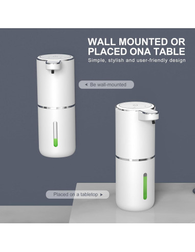 Dispensador Automático de Jabón Espumoso GuDoQi 380ml USB-C