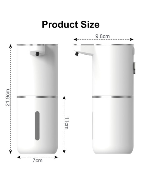 Dispensador Automático de Jabón Espumoso GuDoQi 380ml USB-C