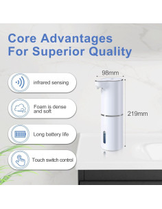 Dispensador Automático de Jabón Espumoso Genérico 400ml USB-C 2