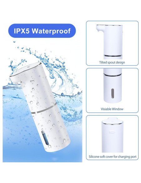 Dispensador Automático de Jabón Espumoso Genérico 400ml USB-C