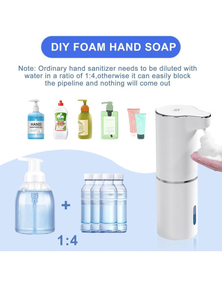 Dispensador Automático de Jabón Espumoso Genérico 400ml USB-C