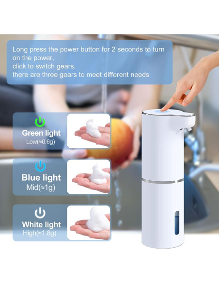 Dispensador Automático de Jabón Espumoso Genérico 400ml USB-C