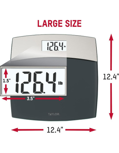 Báscula Digital Taylor de Baño Acero Inoxidable 440 LB