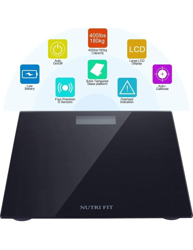 Balanza Digital de Baño NUTRI FIT 181 kg Ultra Delgado