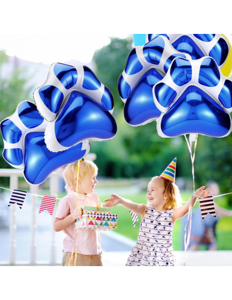 Globos de Patas de Perro Azules Hungdao - 9 Pcs 71x66 cm