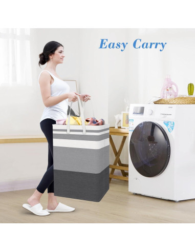 Cesta de Ropa Plegable BlissTotes 3-Pack 75L Gris