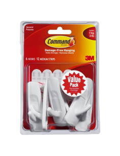 Ganchos Utilitarios Command 12 Piezas 1.36 kg Blancos